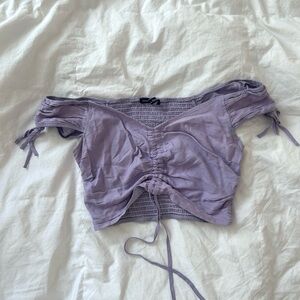 Abercrombie & Fitch Lavender Off-Shoulder Women's Top